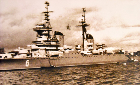 Фото крейсера «Адмирал Сенявин», на котором служил А.И. Бляхман, а также происходили события, описанные в рассказе «Приключения военного моряка Мишки Косолапова».