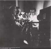 На снимках фильма о художнике Павле Филонове. Григогий Виницкий — первый слева.