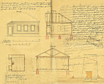 Чертеж здания Луговой молитвенной школы, 1902 г.